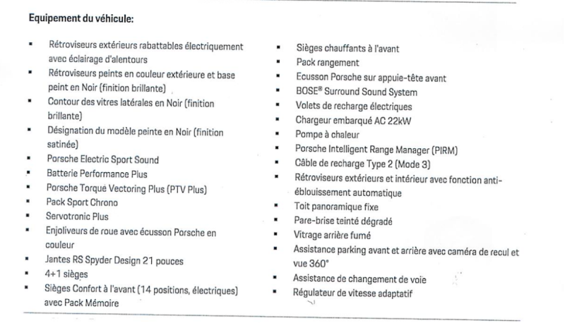 PORSCHE TAYCAN 4S 571 94KWH BATTERIE PERFORMANCE PLUS 2022